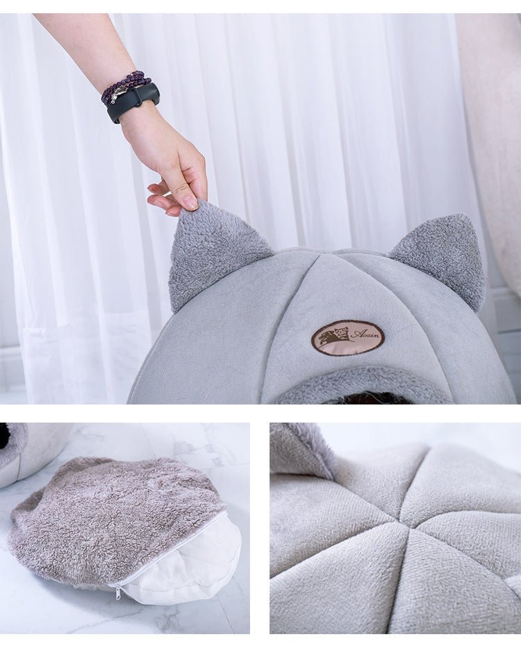 Ultra Soft Cozy Semi Enclosed Fluffy Pet Nest for Pets