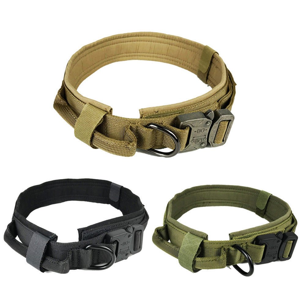 tactical nylon dog collar black