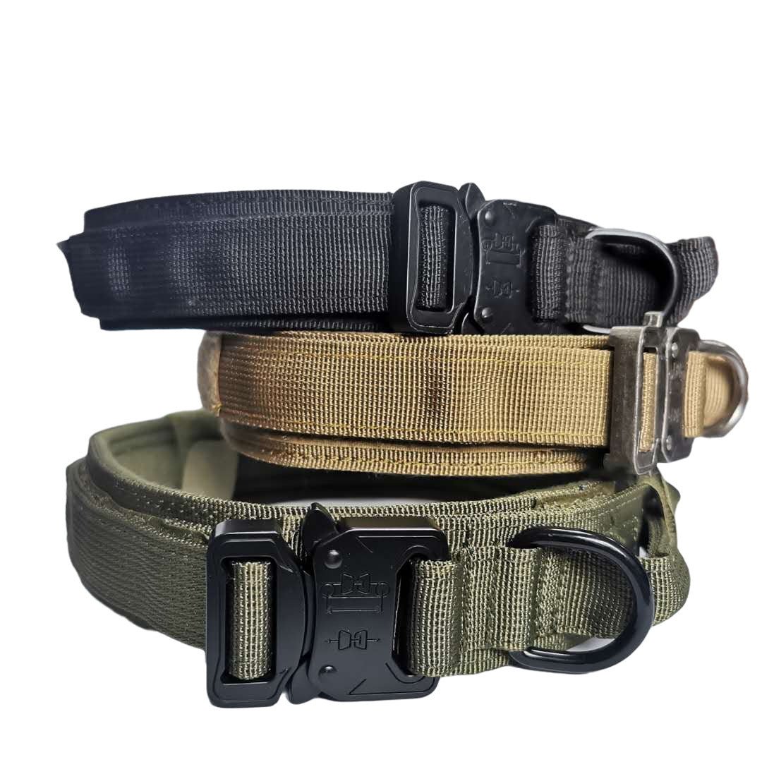 outdoor tactical dog collar close up