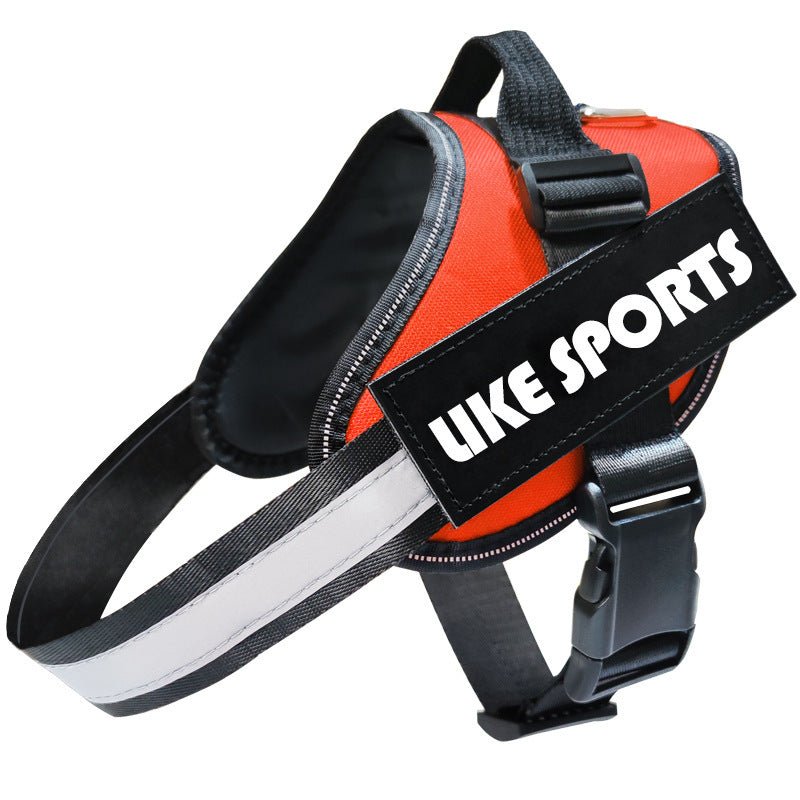 high visibility reflective dog leash harness