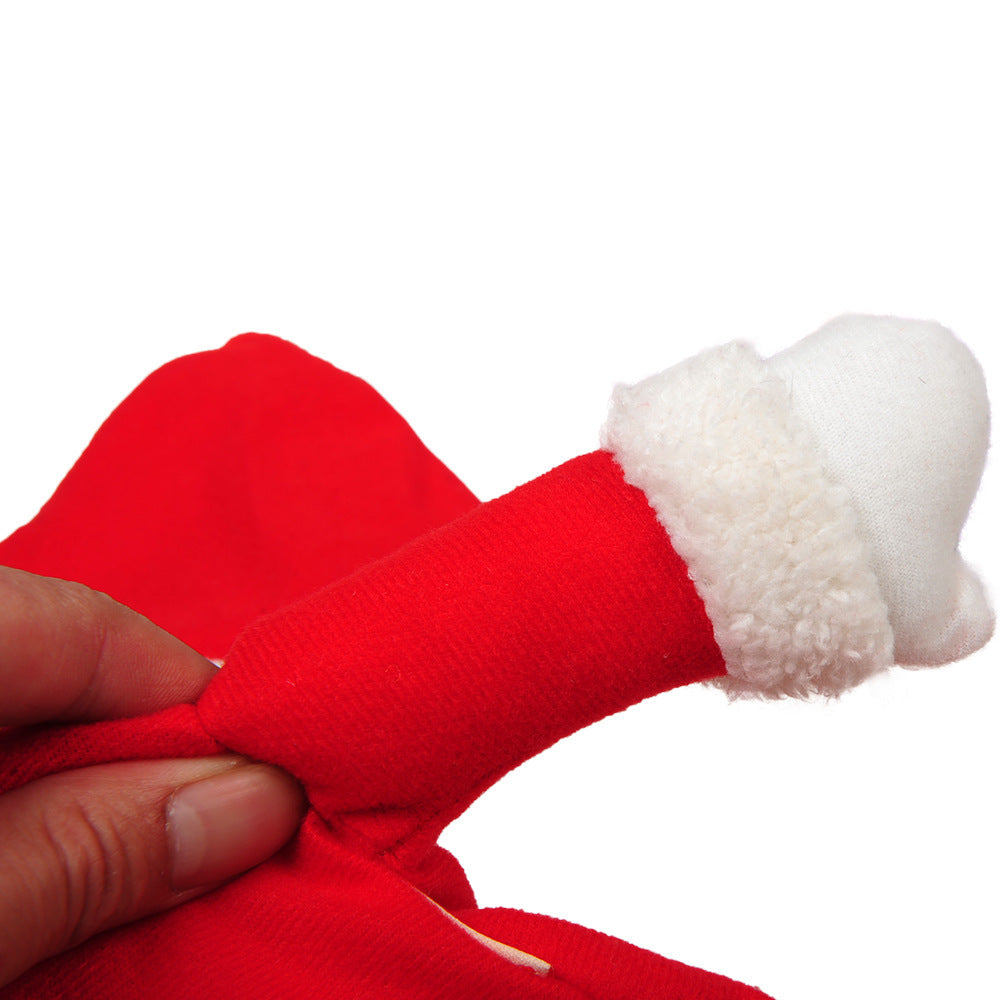 red Santa Claus pet costume