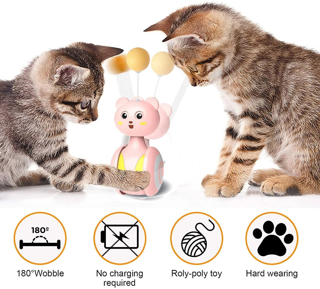 Interactive Cat Feather Toy rotating ball