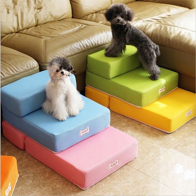 soft foam pet stairs side angle