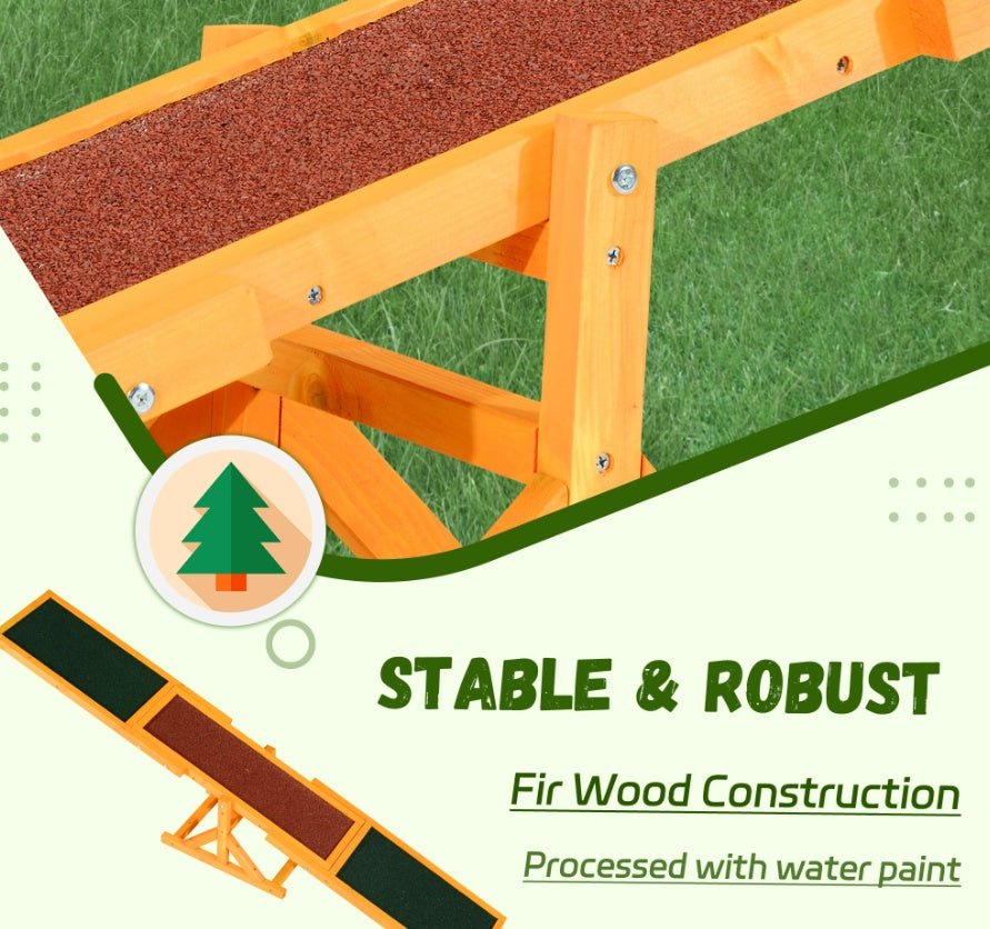 wooden dog agility seesaw balance tool