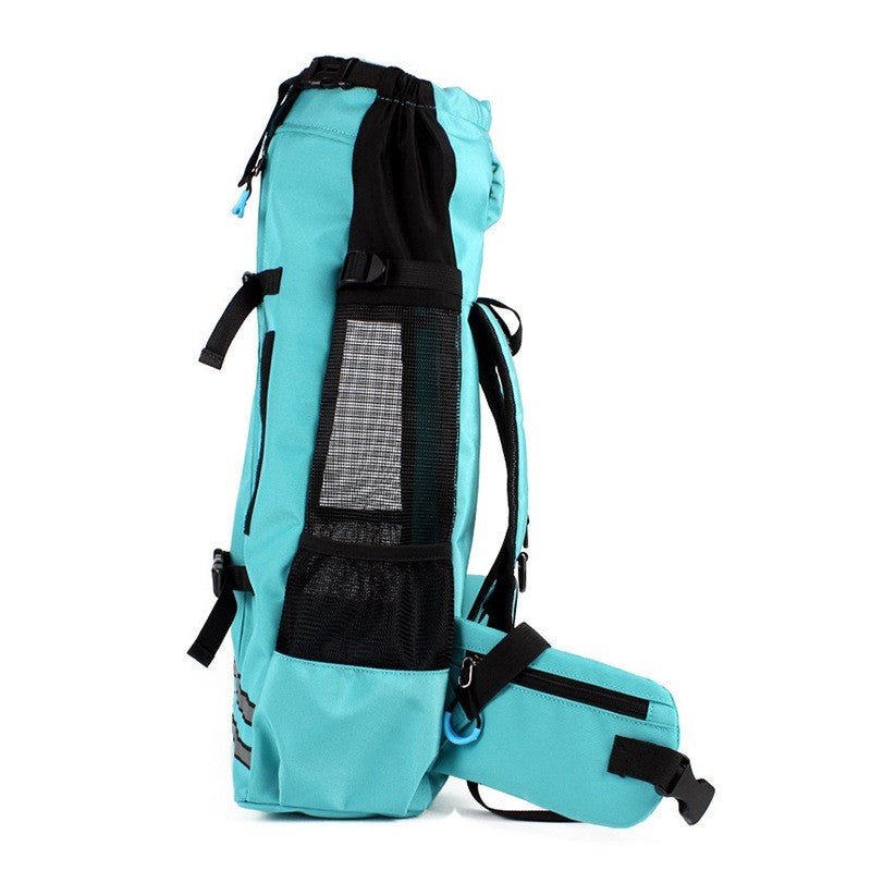 pet backpack breathable carrier side angle
