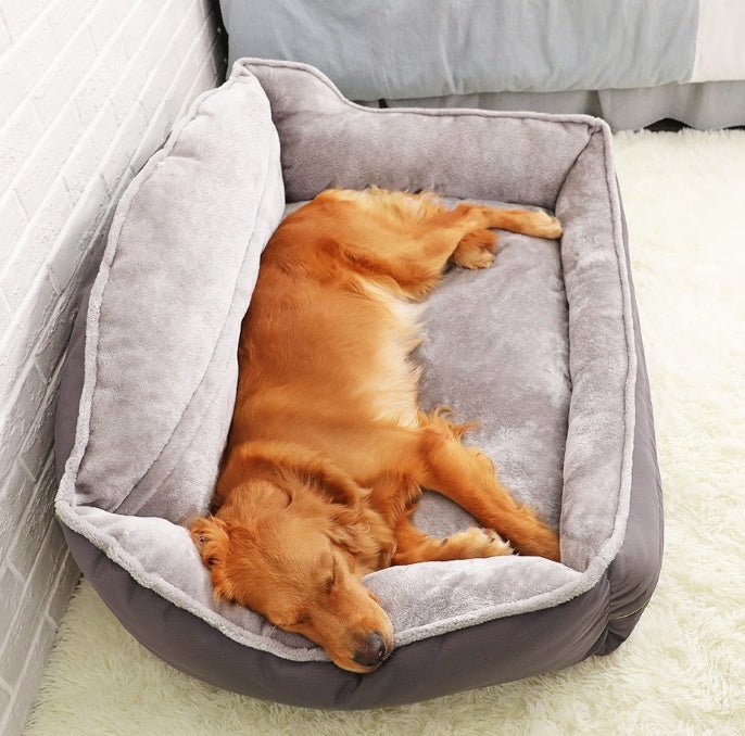 Fluffy Donut Dog Bed Warm Soft small large dog beds calming plush round cushion