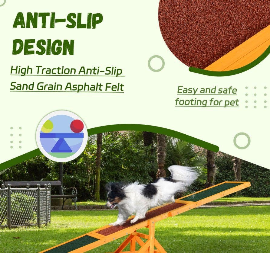 wooden dog agility seesaw exercise