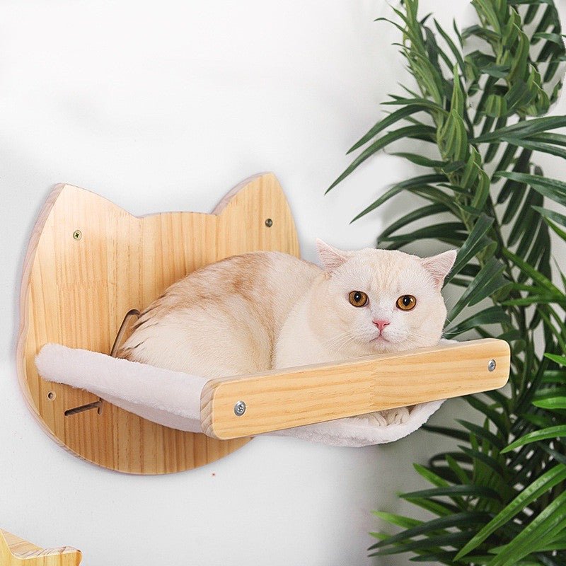 pine wood cat climbing frame assembled