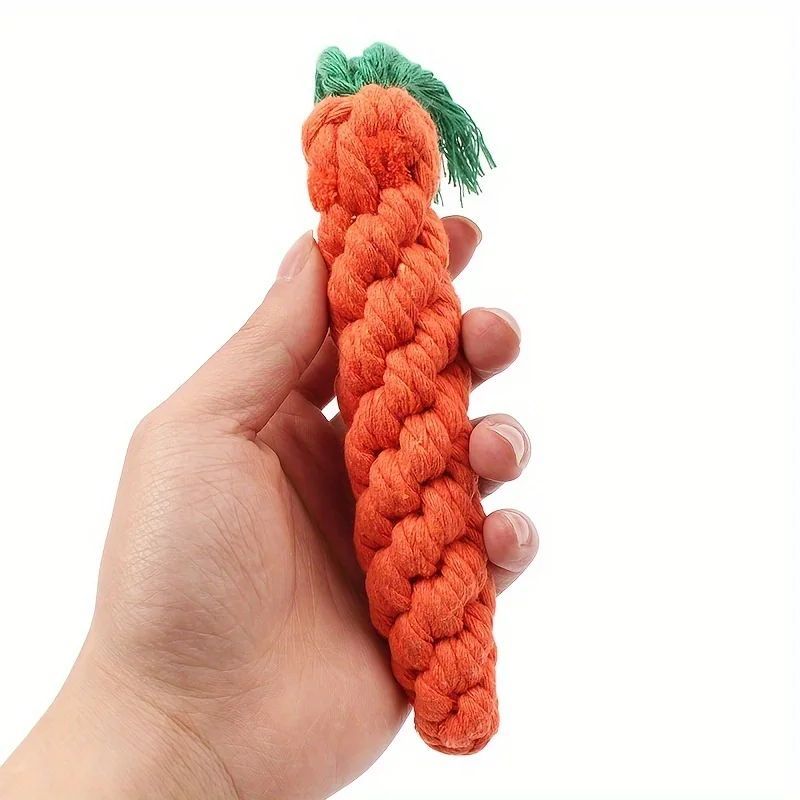interactive carrot rope toy for pets