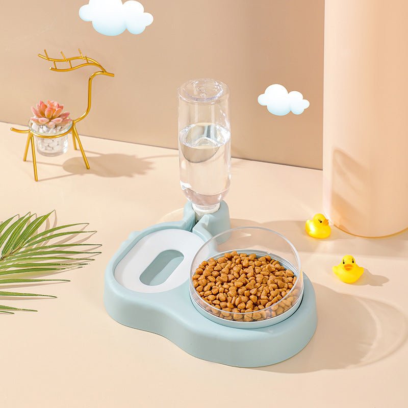 automatic pet bowl feeder durable plastic design
