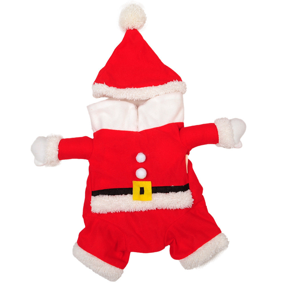 adjustable Santa Claus pet costume straps