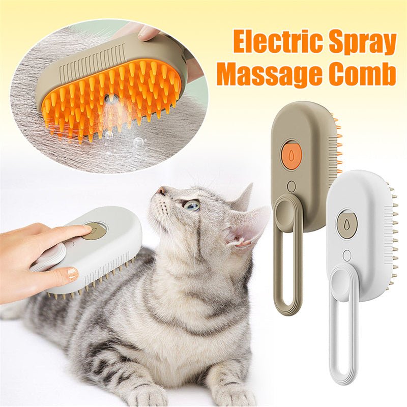 cat steam grooming brush for hair removal