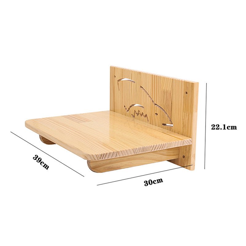wall mounted pine wood cat climbing frame