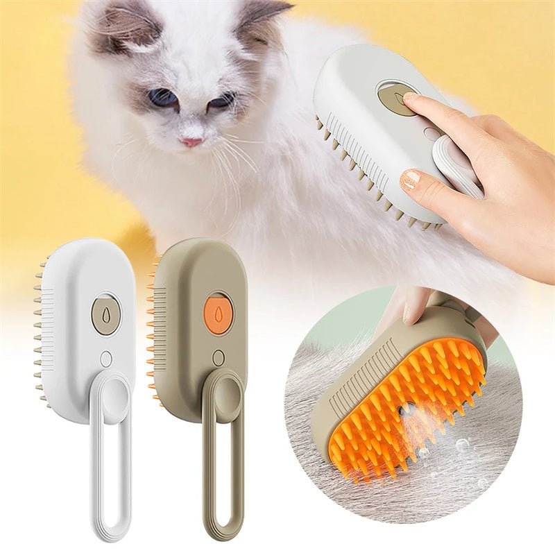 cat steam grooming brush for hair removal