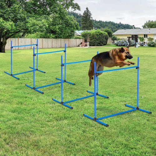 dog agility jump poles with carrying bag