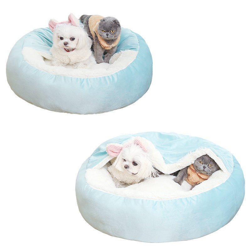 Orthopedic Dog Bed Blanket hooded design