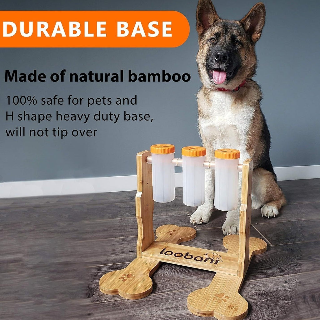 interactive dog puzzle toy wooden