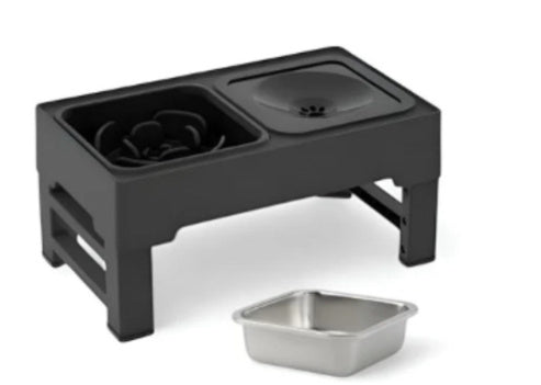 Elevated Dog Feeding Bowls food and water