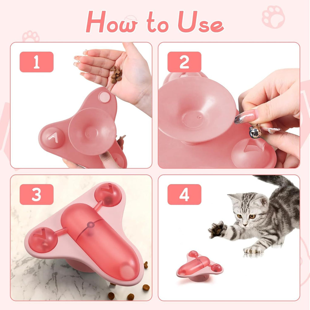 interactive cat puzzle feeder rotating parts