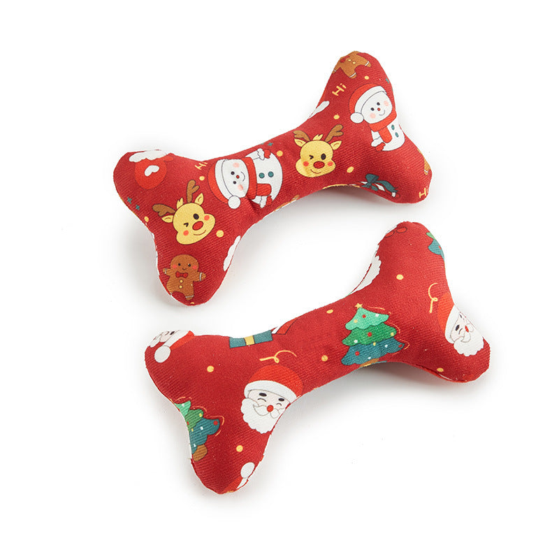 pet christmas plush toy chewing action