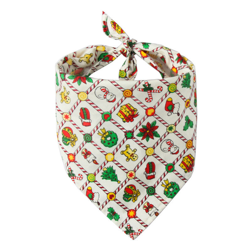 christmas dog triangle scarf holiday design