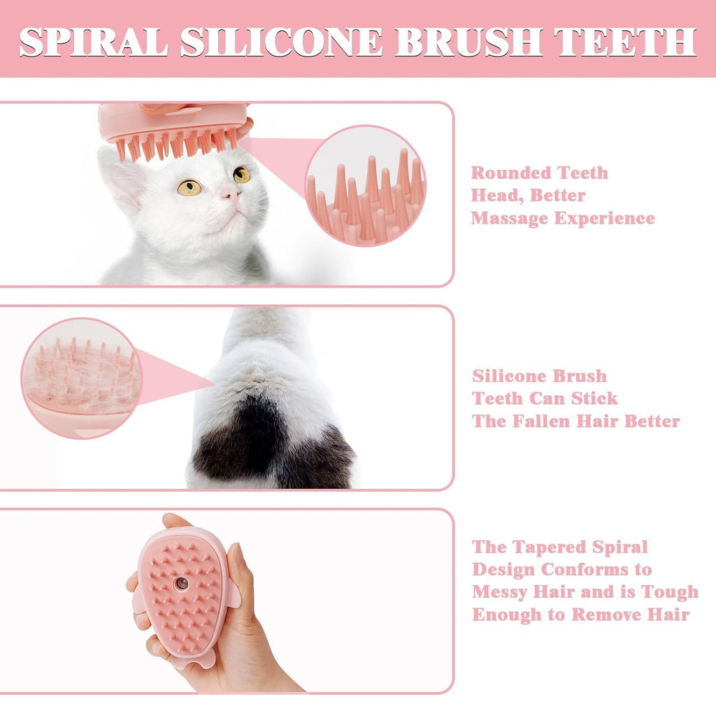 3-in-1 Steam Cat Grooming Brush
