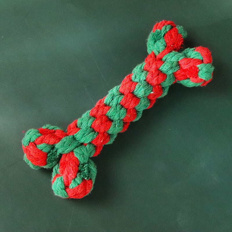 christmas dog rope toy holiday gift