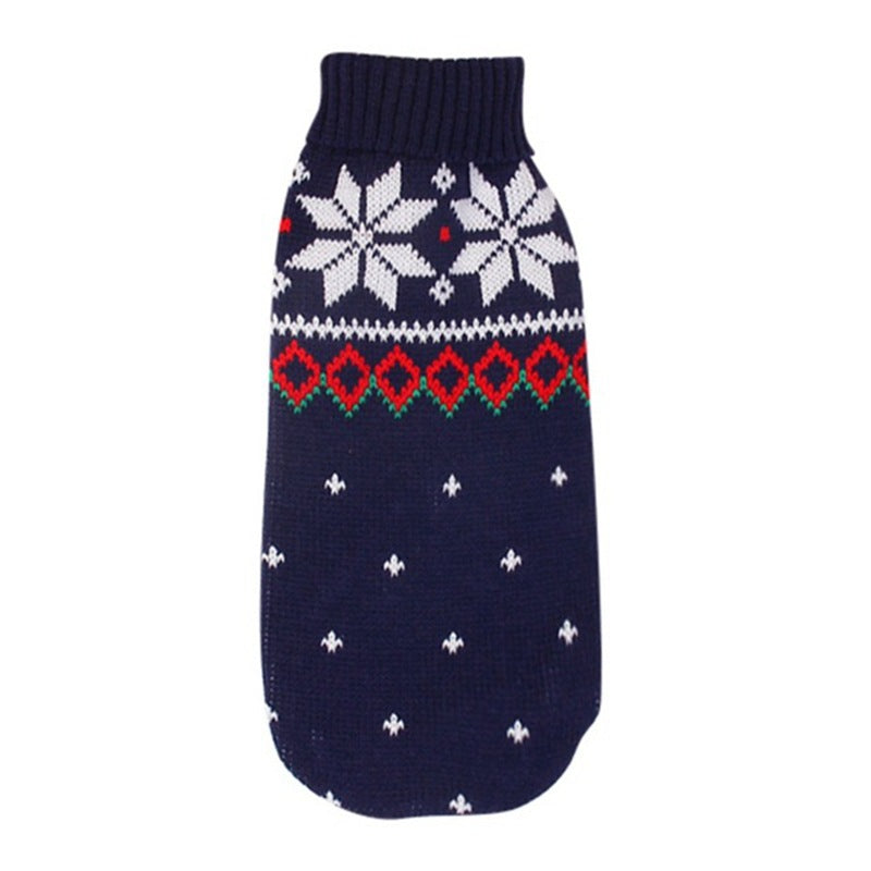 christmas dog knitting sweater pet apparel