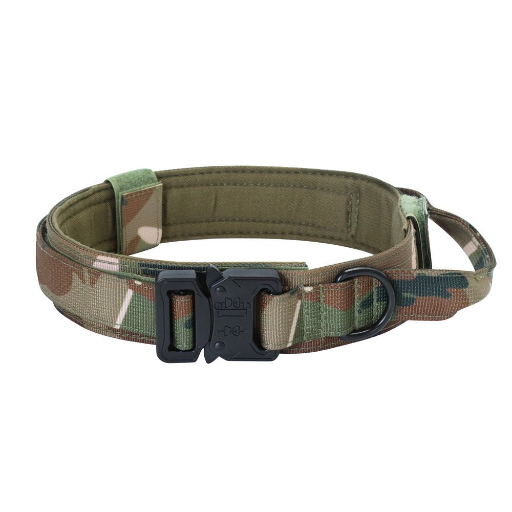 tactical dog collar set with metal buckle