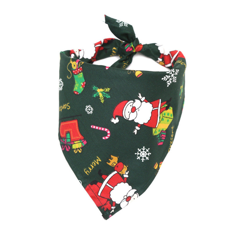 christmas dog triangle scarf cute puppy wearing