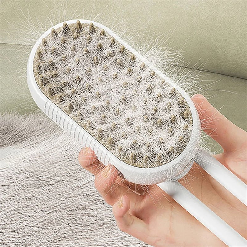 cat steam grooming brush detangling fur